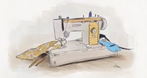 Use a sawing machine